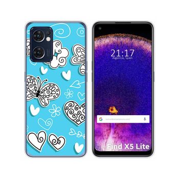 Funda Silicona Para Oppo Find X5 Lite 5g Diseño Mariposas