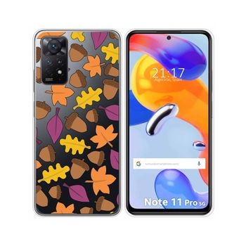 Funda Silicona Transparente Para Xiaomi Redmi Note 11 Pro / 11 Pro 5g Diseño Otoño