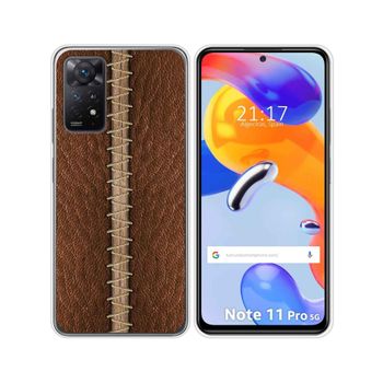 Funda Silicona Para Xiaomi Redmi Note 11 Pro / 11 Pro 5g Diseño Cuero 01