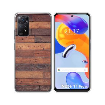 Funda Silicona Para Xiaomi Redmi Note 11 Pro / 11 Pro 5g Diseño Madera 03