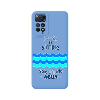 Funda Silicona Líquida Azul Para Xiaomi Redmi Note 11 Pro / 11 Pro 5g Diseño Agua