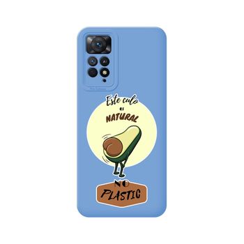 Funda Silicona Líquida Azul Para Xiaomi Redmi Note 11 Pro / 11 Pro 5g Diseño Culo Natural