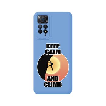 Funda Silicona Líquida Azul Para Xiaomi Redmi Note 11 Pro/11 Pro 5g Diseño Hombre Escalada