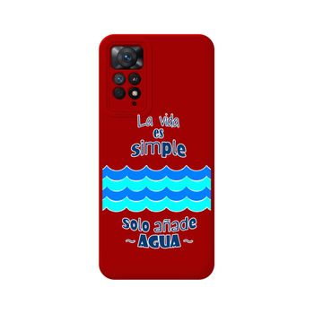 Funda Silicona Líquida Roja Para Xiaomi Redmi Note 11 Pro / 11 Pro 5g Diseño Agua