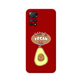 Funda Silicona Líquida Roja Para Xiaomi Redmi Note 11 Pro / 11 Pro 5g Diseño Vegan Life