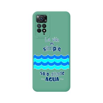 Funda Silicona Líquida Verde Para Xiaomi Redmi Note 11 Pro / 11 Pro 5g Diseño Agua