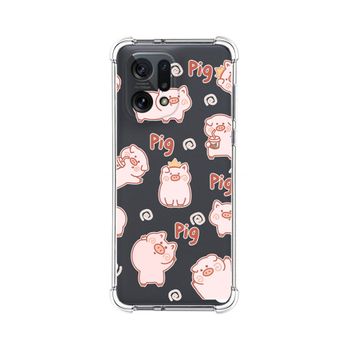 Funda Silicona Antigolpes Para Oppo Find X5 5g Diseño Cerdos