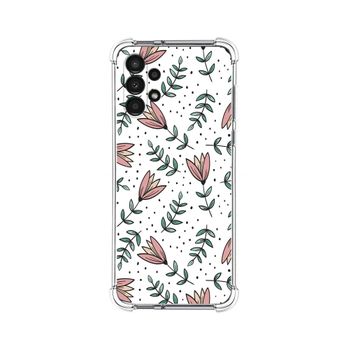 Funda Silicona Antigolpes Para Samsung Galaxy A13 4g Diseño Flores 01