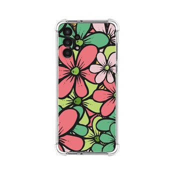 Funda Silicona Antigolpes Para Samsung Galaxy A13 4g Diseño Flores 02