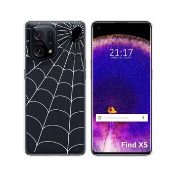 Funda Silicona Transparente Para Oppo Find X5 5g Diseño Araña