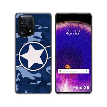 Funda Silicona Para Oppo Find X5 5g Diseño Camuflaje 03