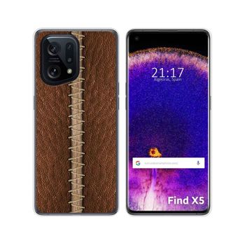 Funda Silicona Para Oppo Find X5 5g Diseño Cuero 01