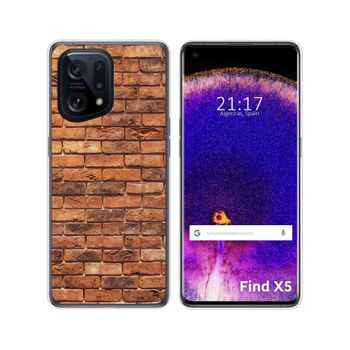 Funda Silicona Para Oppo Find X5 5g Diseño Ladrillo 04