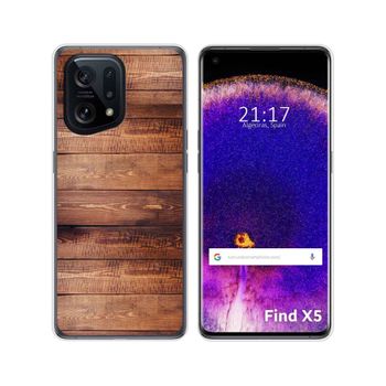 Funda Silicona Para Oppo Find X5 5g Diseño Madera 02