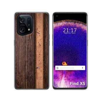 Funda Silicona Para Oppo Find X5 5g Diseño Madera 05