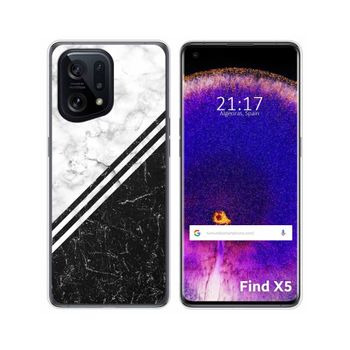 Funda Silicona Para Oppo Find X5 5g Diseño Mármol 01