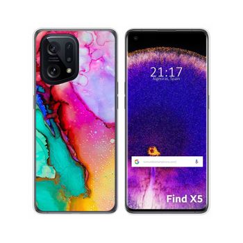 Funda Silicona Para Oppo Find X5 5g Diseño Mármol 15