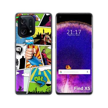 Funda Silicona Para Oppo Find X5 5g Diseño Comic