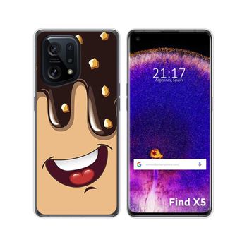 Funda Silicona Para Oppo Find X5 5g Diseño Helado Chocolate