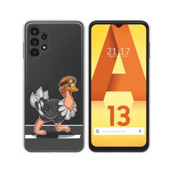 Funda Silicona Transparente Para Samsung Galaxy A13 4g Diseño Avestruz