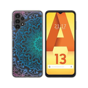 Funda Silicona Transparente Para Samsung Galaxy A13 4g Diseño Mandala