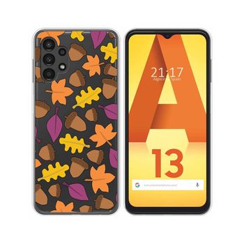 Funda Silicona Transparente Para Samsung Galaxy A13 4g Diseño Otoño