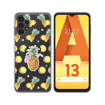 Funda Silicona Transparente Para Samsung Galaxy A13 4g Diseño Piña