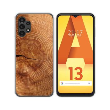 Funda Silicona Para Samsung Galaxy A13 4g Diseño Madera 04