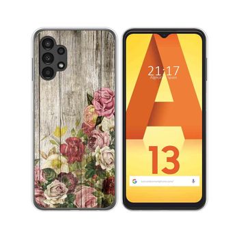 Funda Silicona Para Samsung Galaxy A13 4g Diseño Madera 08