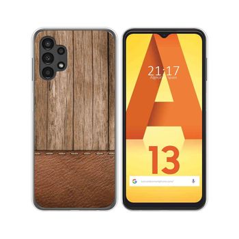 Funda Silicona Para Samsung Galaxy A13 4g Diseño Madera 09