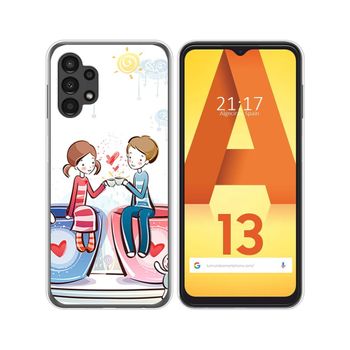 Funda Silicona Para Samsung Galaxy A13 4g Diseño Café