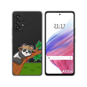 Funda Silicona Transparente Para Samsung Galaxy A53 5g Diseño Panda