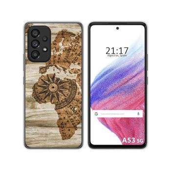 Funda Silicona Para Samsung Galaxy A53 5g Diseño Madera 07