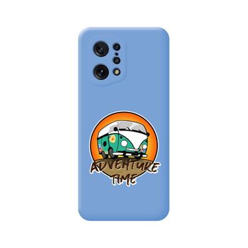 Funda Silicona Líquida Azul Para Oppo Find X5 5g Diseño Adventure Time