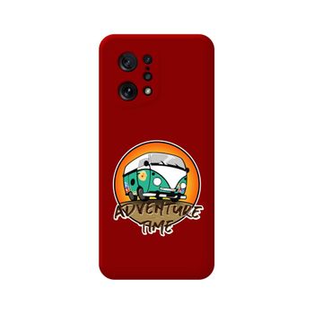 Funda Silicona Líquida Roja Para Oppo Find X5 5g Diseño Adventure Time