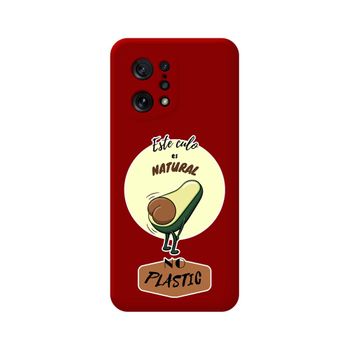 Funda Silicona Líquida Roja Para Oppo Find X5 5g Diseño Culo Natural