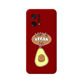 Funda Silicona Líquida Roja Para Oppo Find X5 5g Diseño Vegan Life