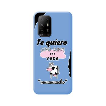 Funda Silicona Líquida Azul Para Oppo A94 5g Diseño Vaca