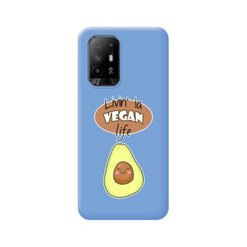 Funda Silicona Líquida Azul Para Oppo A94 5g Diseño Vegan Life