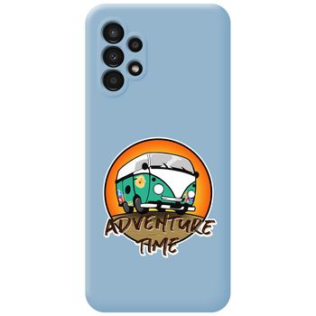 Funda Silicona Líquida Azul Para Samsung Galaxy A13 4g Diseño Adventure Time