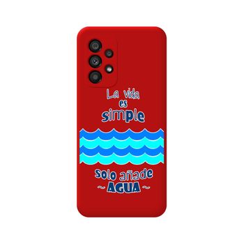 Funda Silicona Líquida Roja Para Samsung Galaxy A53 5g Diseño Agua