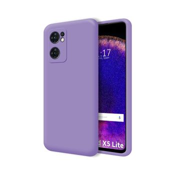 Funda Silicona Líquida Ultra Suave Para Oppo Find X5 Lite Color Morada