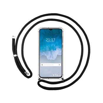 Funda Colgante Transparente Para Vivo Y76 5g Con Cordon Negro