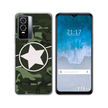 Funda Silicona Para Vivo Y76 5g Diseño Camuflaje 01