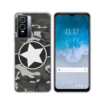 Funda Silicona Para Vivo Y76 5g Diseño Camuflaje 02