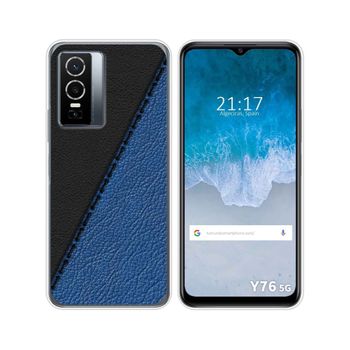 Funda Silicona Para Vivo Y76 5g Diseño Cuero 02