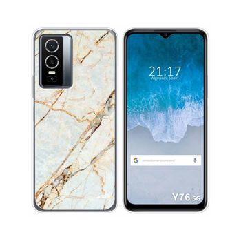 Funda Silicona Para Vivo Y76 5g Diseño Mármol 13