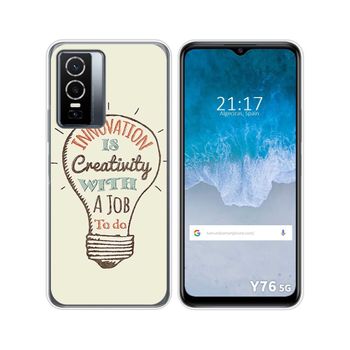 Funda Silicona Para Vivo Y76 5g Diseño Creativity