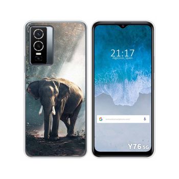 Funda Silicona Para Vivo Y76 5g Diseño Elefante