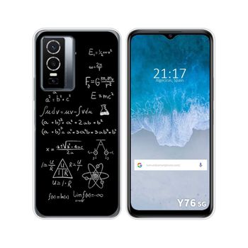 Funda Silicona Para Vivo Y76 5g Diseño Formulas